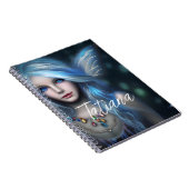 エテパーソナライズされたリア神秘的な青い妖精 ノートブック (右側)