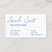 エテパーソナライズされたート実在ブラックアンドホワイトハウス鍵 名刺 (裏面)