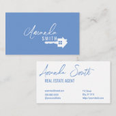 エテパーソナライズされたート実在ブラックアンドホワイトハウス鍵 名刺 (正面/裏面)