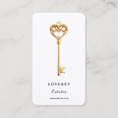 エテミニマル実在ート鍵不動産仲介業者モーゲージホワイト 名刺 (正面)