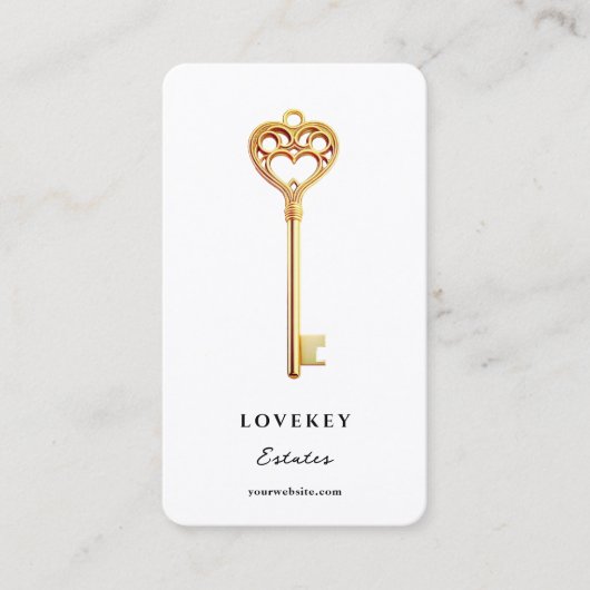 エテミニマル実在ート鍵不動産仲介業者モーゲージホワイト 名刺 (正面)