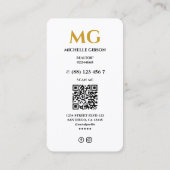 エテミニマル実在ート鍵不動産仲介業者モーゲージホワイト 名刺 (裏面)