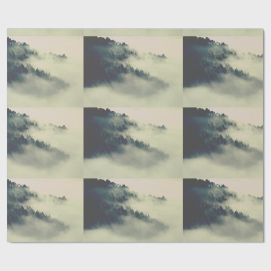 エテモダンリアの森林の山のシーン ラッピングペーパー (フラット)