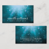 エテモダンリアル《写真》ぼけ味お洒落魔法アクアブルー 名刺 (正面/裏面)