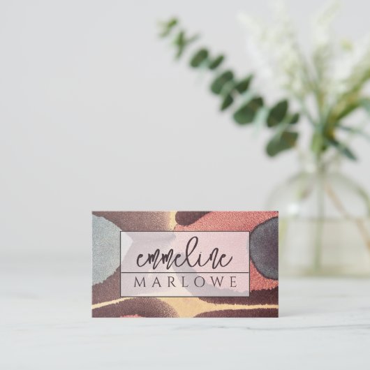 エテモダンリアール水彩虹彩赤血 名刺 (スタンド正面)