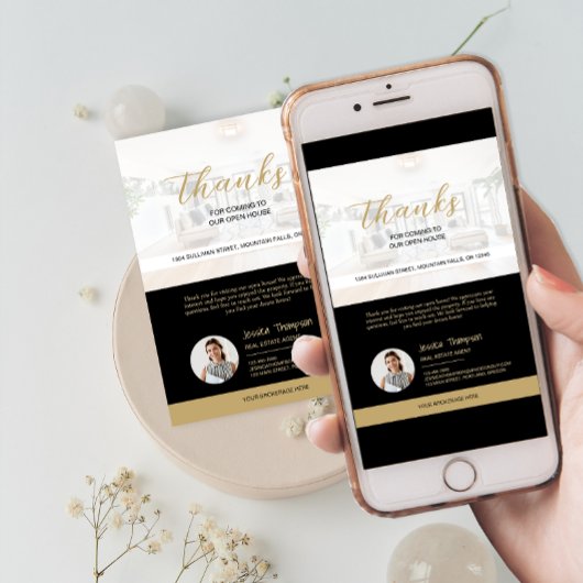 エテモダン実在ートオープンハウスサンキューカード 招待状