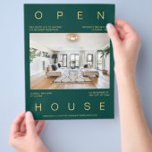 エテモダン実在ートオープンハウス招待状テンプレート チラシ (手)