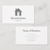 エテモダン実在ートシンプルグレーハウス不動産仲介業者 名刺 (正面/裏面)