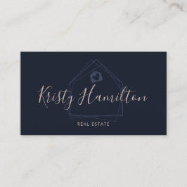 エテモダン実在ートプロフェッショナル不動産仲介業者ネイビー赤面 名刺