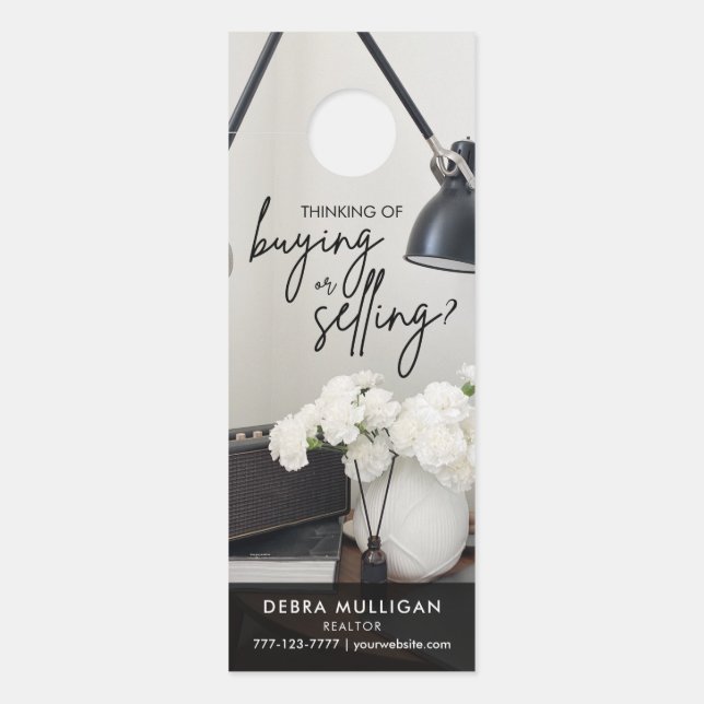 エテモダン実在ートマーケティングドアハンガー ドアノブサイン (正面)