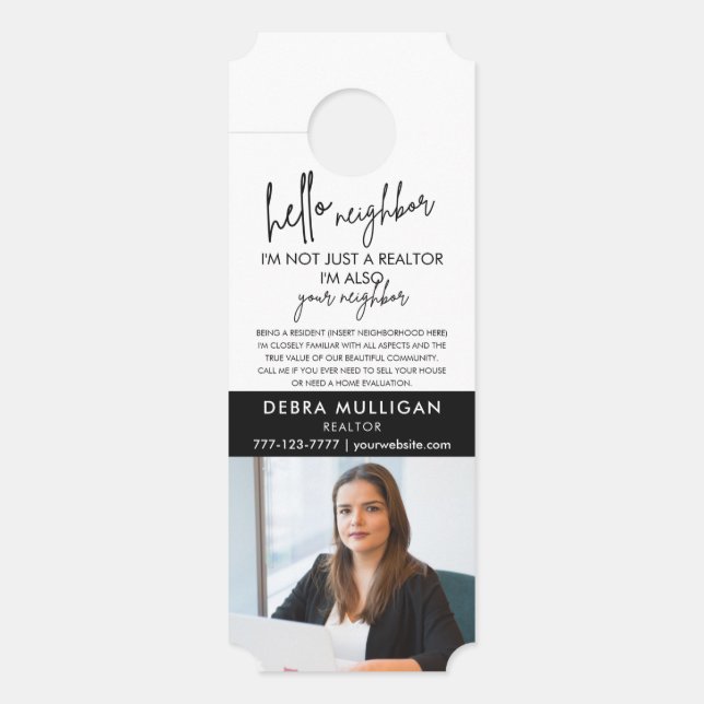 エテモダン実在ートマーケティングドアハンガー ドアノブサイン (正面)