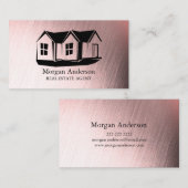 エテモダン実在ート剤バラ金ゴールドブラッシュド金属 名刺 (正面/裏面)