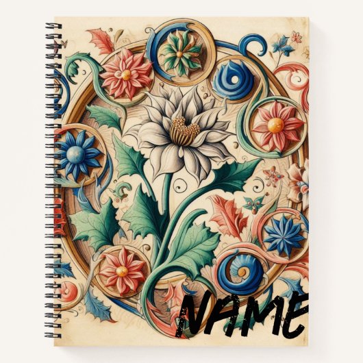 エテリアの花々の調和 ノートブック (正面)