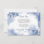 エテリアソフトブルーユーカリ葬儀 サンキューカード (正面)