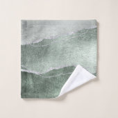 エテリアモダンルのセージ銀のアガテータオル バスタオルセット (ウォッシュタオル)