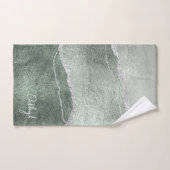 エテリアモダンルのセージ銀のアガテータオル バスタオルセット (ハンドタオル)