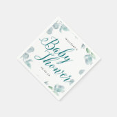 エテリアユーカリ書道赤ちゃんシャワー スタンダードカクテルナプキン (角)