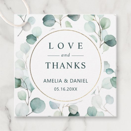 エテリアユーカリ結婚グリーンリー フェイバータグ (正面)