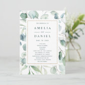 エテリアユーカリ金ゴールドグリーン結婚式 プログラム (スタンド正面)