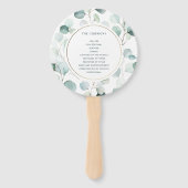 エテリアユーカリ金ゴールドグリーン結婚式 プログラム ハンドファン (裏面)