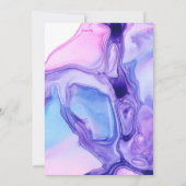 エテリアルウェーブベビーシャワー招待状パープルガール 招待状 (裏面)