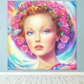 エテリアルクラウンポートレート キャンバスプリント (インサイチュ (ウッドフロア))