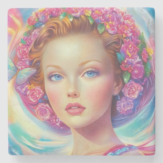 エテリアルクラウンポートレート ストーンコースター (正面)