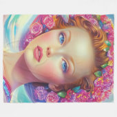 エテリアルクラウンポートレート フリースブランケット (正面(横))