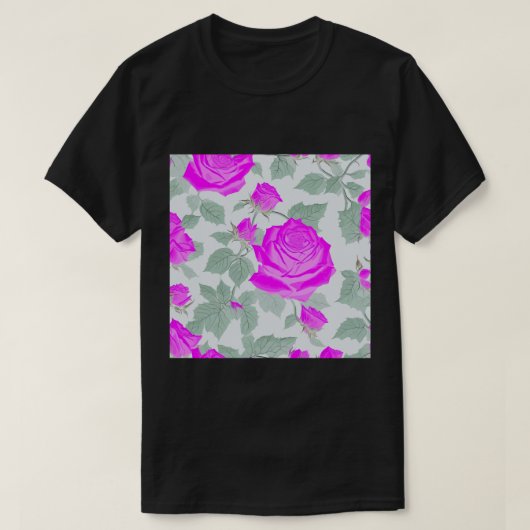エテリアルピンク幽霊バラ Tシャツ (デザイン正面)