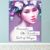 エテリアルファンタジーフェアユタリーアート |女かわいらし性 キャンバスプリント (インサイチュ (ウッドフロア))