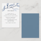 エテリアルブルー結婚ズホテル詳細アコモデーション エンクロージャーカード (正面/裏面)