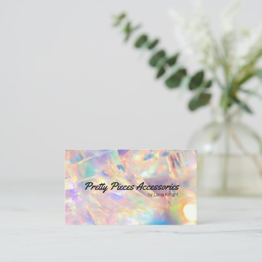 エテリアルルミネッセント衣料ブティックまたはジュエリー 名刺 (スタンド正面)