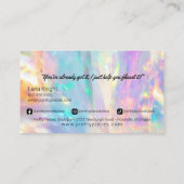 エテリアルルミネッセント衣料ブティックまたはジュエリー 名刺 (裏面)