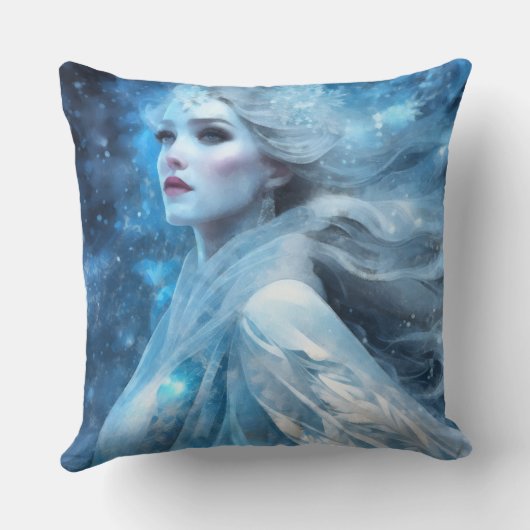 エテリアル凍っていスノウクイーンファンタジーアート クッション (裏面)