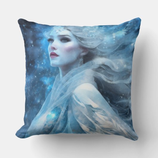 エテリアル凍っていスノウクイーンファンタジーアート クッション (正面)