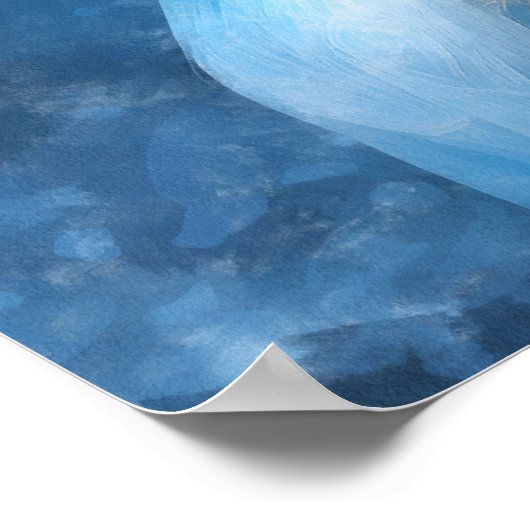 エテリアル凍っていスノウクイーンファンタジーアート ポスター (角)