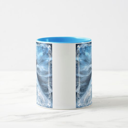 エテリアル凍っていスノウクイーンファンタジーアート マグカップ (中央)