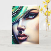 エテリアル美しいスパークリー宝石 カード (黄色い花)