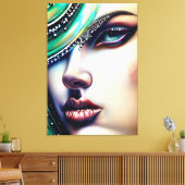 エテリアル美しいスパークリー宝石 キャンバスプリント (インサイチュ (リビング))