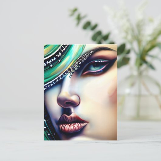 エテリアル美しいスパークリー宝石 ポストカード (スタンド正面)