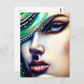 エテリアル美しいスパークリー宝石 ポストカード (正面/裏面)