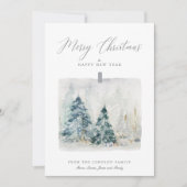 エテリアル・ライト・ウィン霜の降りたター雪景色クリスマス シーズンカード (正面)