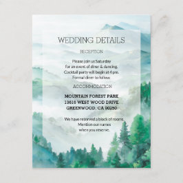 エテリアールグリーンと白の彫刻の山々 エンクロージャーカード