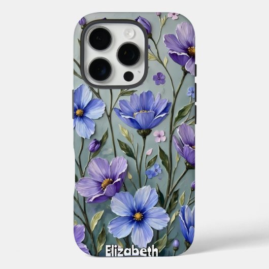 エテリアールブルーとパープルガーデン Case-Mate iPhoneケース (裏面)