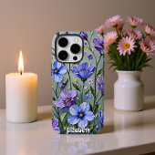 エテリアールブルーとパープルガーデン Case-Mate iPhoneケース