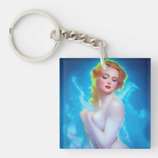 エテリアール女神ポートレート – シュルレアルファンタジー キーホルダー (正面)