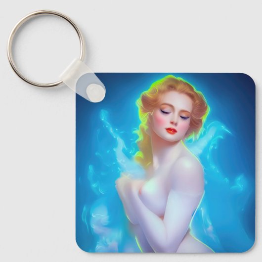 エテリアール女神ポートレート – シュルレアルファンタジー キーホルダー (正面)