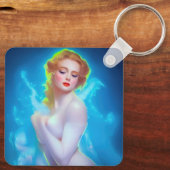 エテリアール女神ポートレート – シュルレアルファンタジー キーホルダー (裏面)