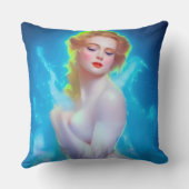 エテリアール女神ポートレート – シュルレアルファンタジー クッション (裏面)