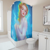 エテリアール女神ポートレート – シュルレアルファンタジー シャワーカーテン (インサイチュ)
